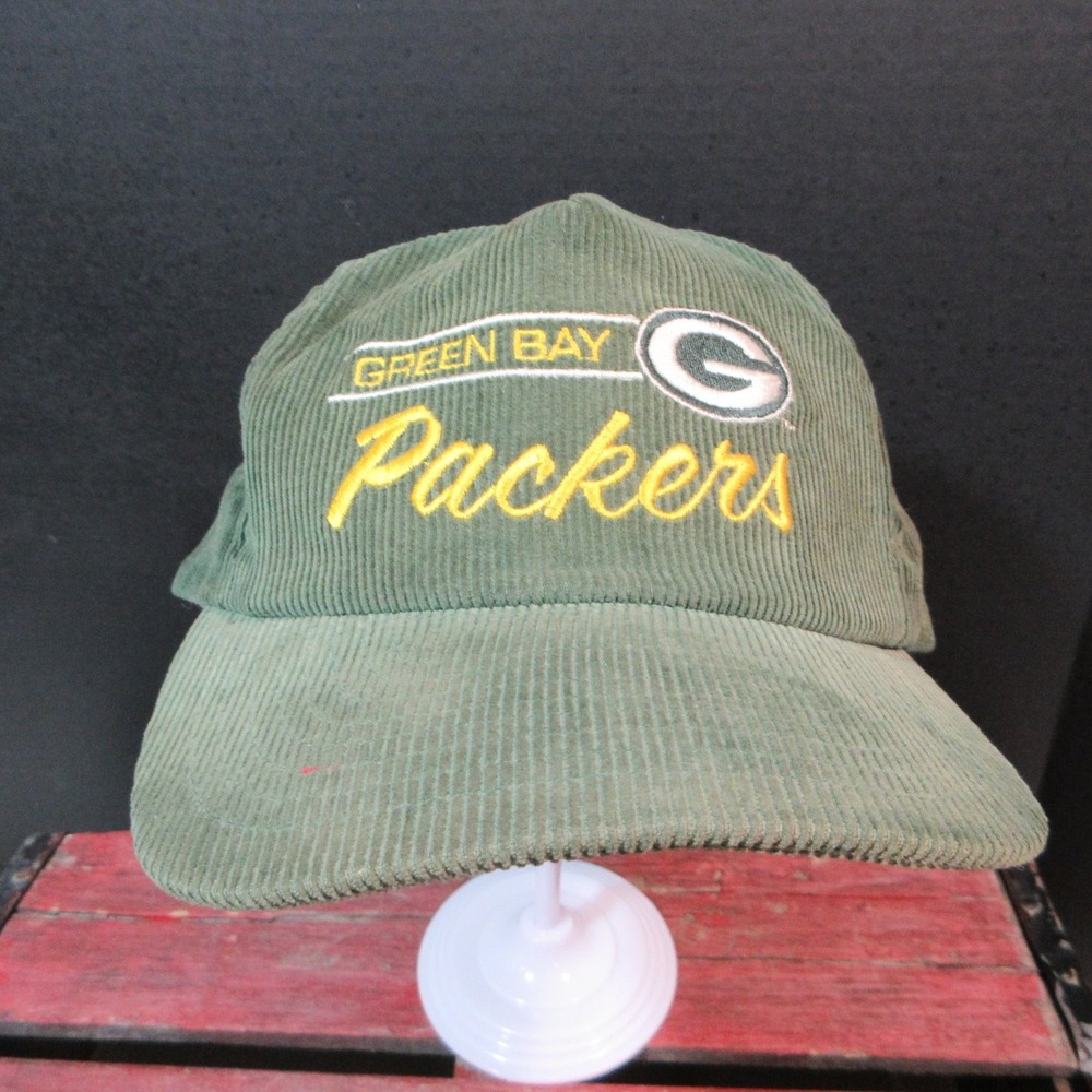 Vintage Green Bay Packers Corduroy Snapback Hat Cap American Needle NFL